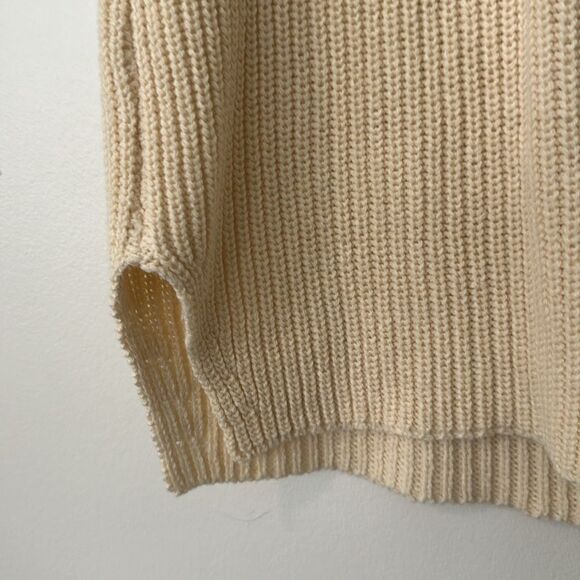 Deluc Cream Knit Sleeveless Sweater M - Picture 3 of 5